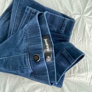 Betabrand Yoga Denim Straight Leg Jeans dark blue